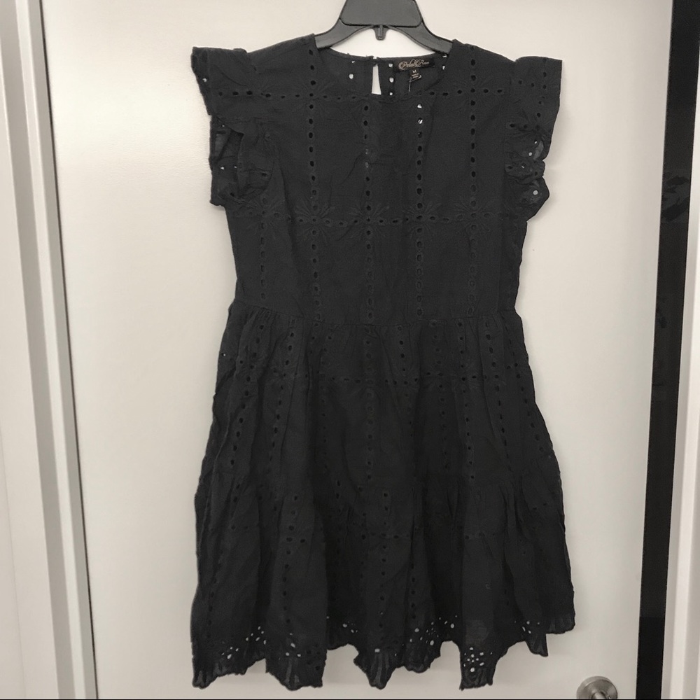 NWT Petalroz eyelet lace short sleeve babydoll - Picture 6 of 7